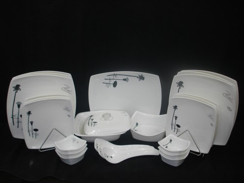 Black Art Dinner Set