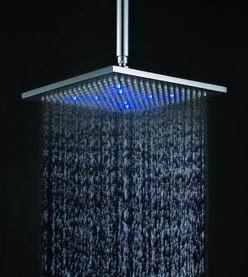 Square LED Brass Shower Head