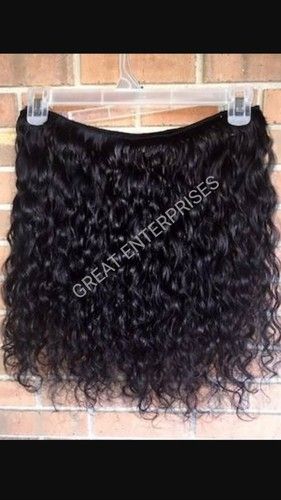 Machine Curly Weft Hair