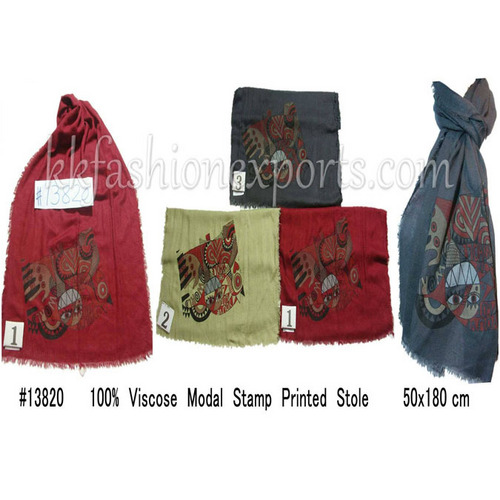 Viscose Modal Stamp Printed Stole