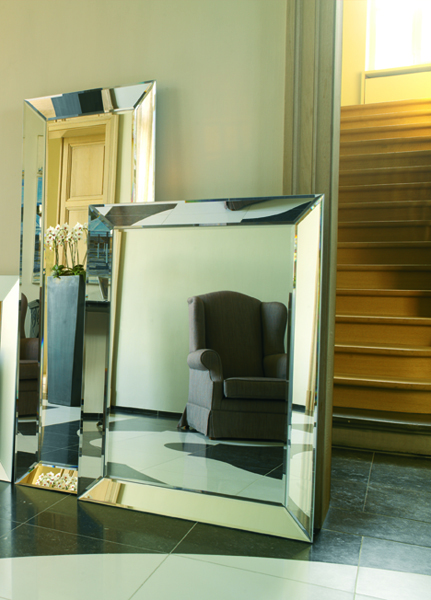 Portrait Mirror - Glass and Wood, Varied Sizes, Rectangular | Beveled Edge Frame, Scratch Resistant, Wall Mount