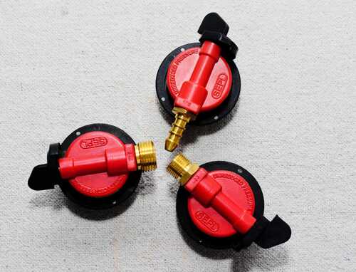 Commercial High Pressure Gas Adaptor - Metal, Non-Return Valve Equipped | Efficient Sealing, Leak Proof Finish, Compact Design