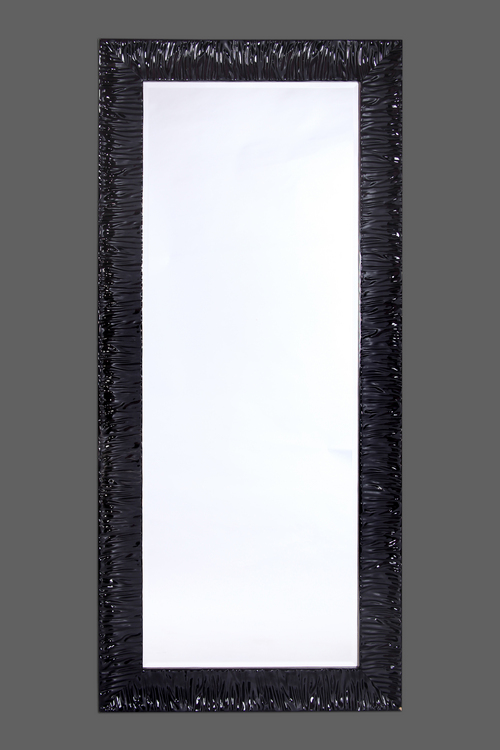 Wall Designer Mirrors - Wood Frame, Varied Sizes, Black | Lightweight, Ornate Design, Modern Look, Easy Install, Durable