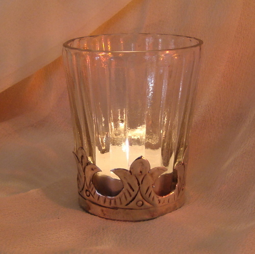 GLASS CANDLE HOLDER ,MATEL CANDLE VOTIVE , DECORATIVE CANDLE HOLDER , COLORED CANDLE HOLDER 