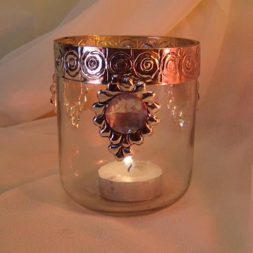 GLASS CANDLE HOLDER ,MATEL CANDLE VOTIVE , DECORATIVE CANDLE HOLDER , COLORED CANDLE HOLDER 