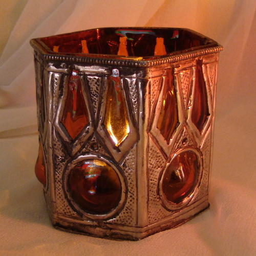 GLASS CANDLE HOLDER ,MATEL CANDLE VOTIVE , DECORATIVE CANDLE HOLDER , COLORED CANDLE HOLDER 