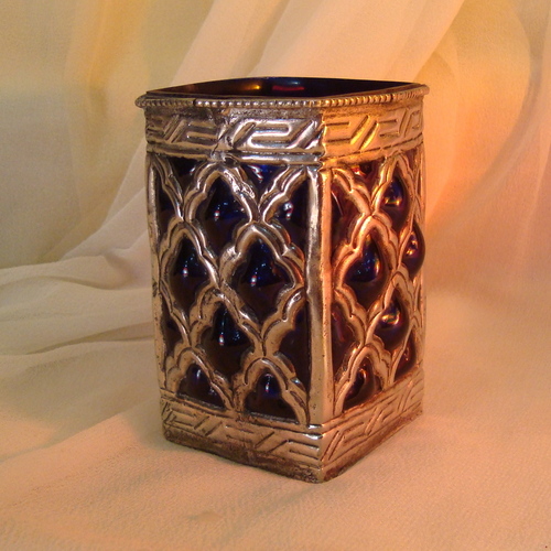 GLASS CANDLE HOLDER ,MATEL CANDLE VOTIVE , DECORATIVE CANDLE HOLDER , COLORED CANDLE HOLDER 
