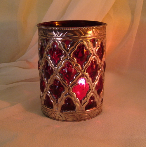 GLASS CANDLE HOLDER ,MATEL CANDLE VOTIVE , DECORATIVE CANDLE HOLDER , COLORED CANDLE HOLDER 