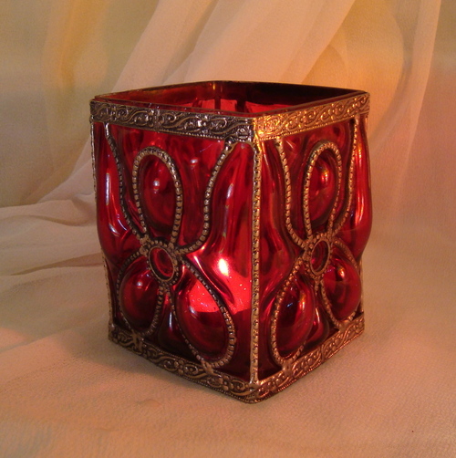 GLASS CANDLE HOLDER ,MATEL CANDLE VOTIVE , DECORATIVE CANDLE HOLDER , COLORED CANDLE HOLDER 
