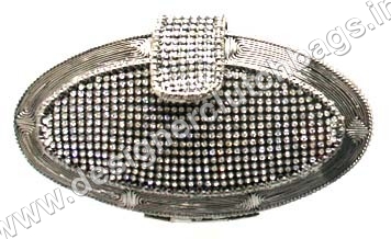 FAVOLA Crystal mesh embalished handcrafted clutch bag