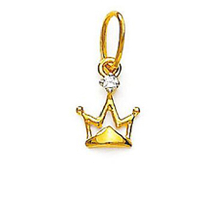 Ag American Diamond MONARCH CROWN SHAPE PENDANT # KIP0012