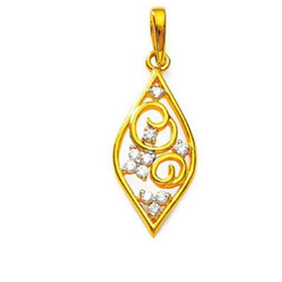 Ag American Diamond FASHIONABLE DESIGN DIAMOND PENDANT # KIP0014