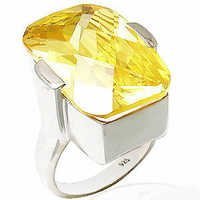 Party 925 Sterling Silver Crystal Ring 925 Sterling Silver Zc Rings Zircon Stone Silver Ring