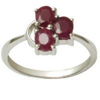 .925 Sterling Silver Genuine Ruby Ring Ruby Silver Ring Sterling Silver Ruby Rings Gender: Women