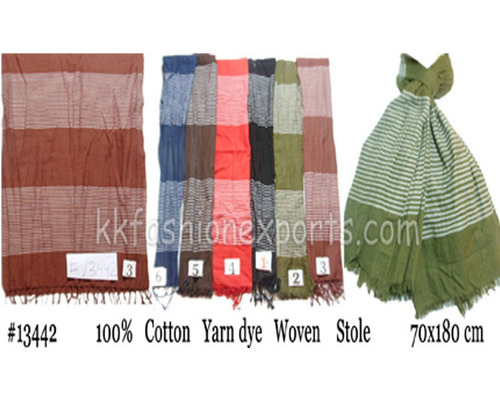 Cotton Yarn Dye Woven Stole
