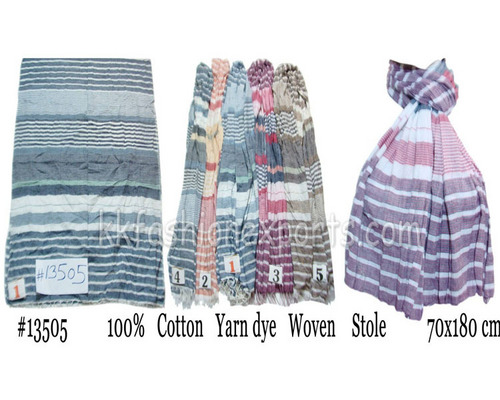Cotton Yarn Dye Woven Stole
