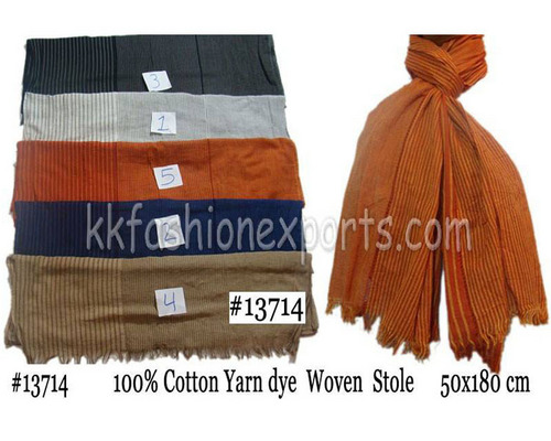 Cotton Yarn Dye Woven Stole