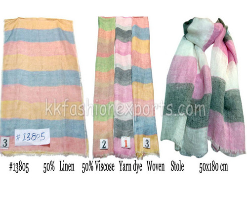 Linen Viscose Yarn Dye Stole