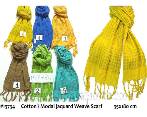 Cotton & Modal Jaquard Weave Scarf