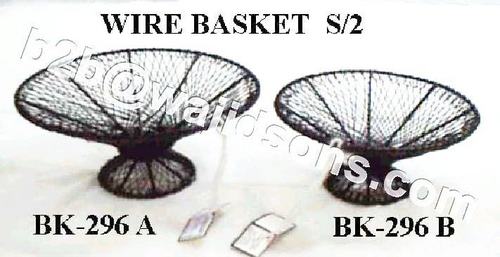 Bowl on Stand Handmade Wire Basket - Iron Wire 20.32x8.89x8.89 cm, Black, Elegant Durable Design