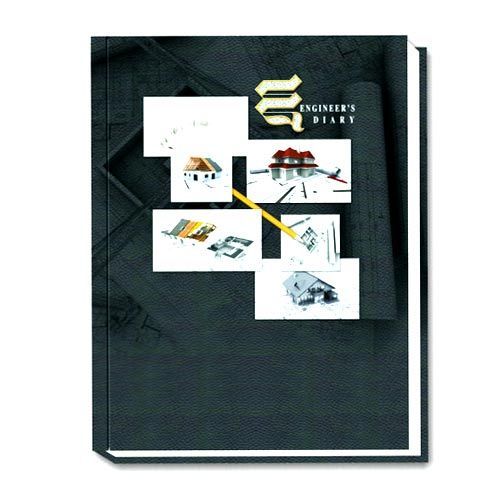 Engineering Diary - A5 Black Hardbound | Durable Cover Glossy Finish Useful Formulas Conversion Tables Metric Information Smooth Paper Proper Binding Various Designs