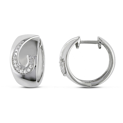 Ag American Diamond ANTIC BALLI SHAPE DIAMOND EARRING # KIE0024