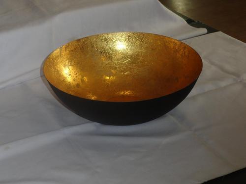 Floated Candle Golden Bowl