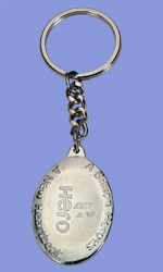 Key Chain - Metal, 2x3 cm, Silver | Durable, Customizable, Portable, Split Ring Attachment