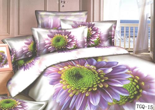 Creamy Color BedSheet with Purple Color floral print