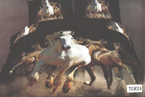 Horse Print 3D Effected BedSheet