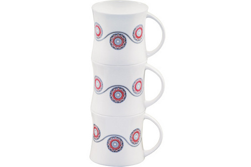 Diamond Shape Mug - Bone China, 300ml, White | Unique Design, Durable, Easy Clean