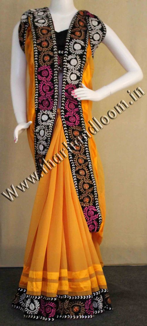 Charming yellow saree
