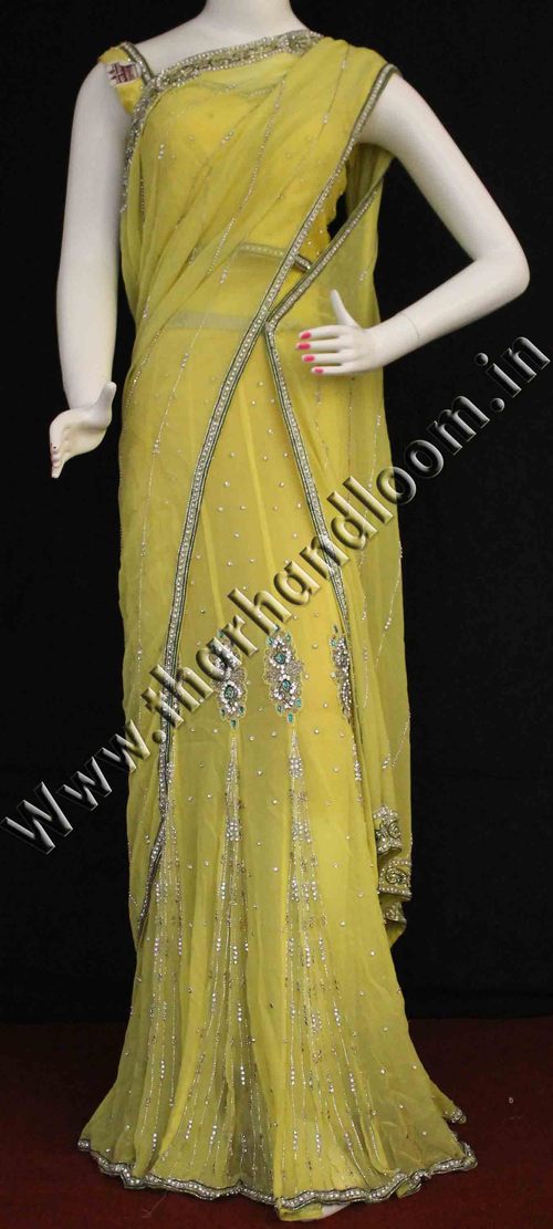 Unique Charm Georgette Work Saree