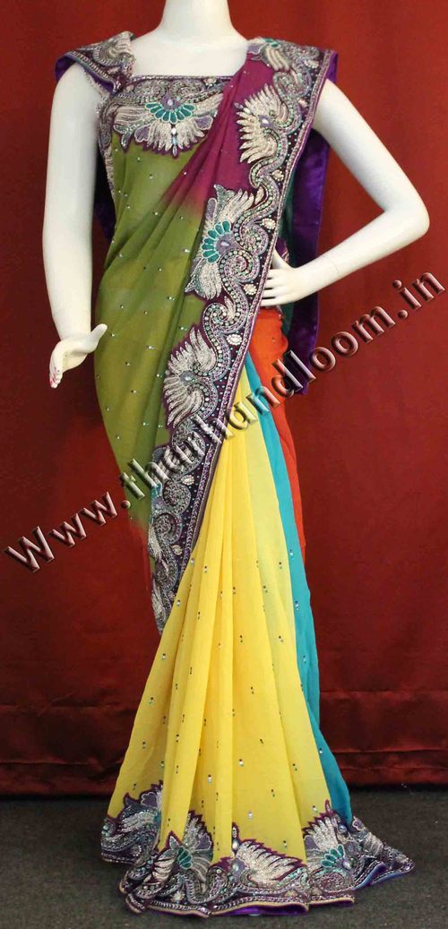 Stylish Multicolor Saree