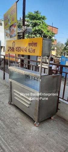 Vadapav Display Counter - Material: Stainless Steel