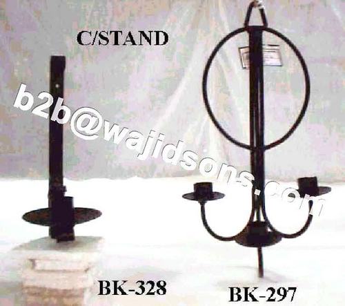 Candle Stand Wrought Iron Black