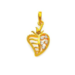 Avsar Real Gold and Diamond U N ME Heart Diamond PENDANT AVP0142