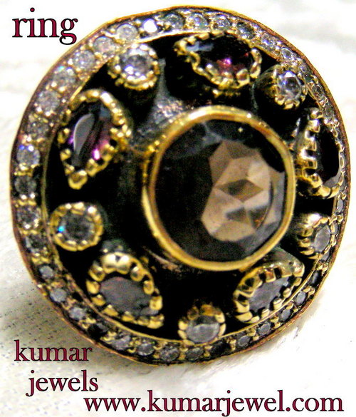 Oxidized finger ring.