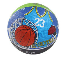 Twenty Three Basketballs - Rubber Size 3 Blue, Multi-Graphic Durable Moulded Design