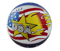 USA Basketballs - Rubber Size 3 Blue, Multigraphic Design, Durable Basketball