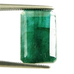 Certified Emerald Cut Colombian Emerald