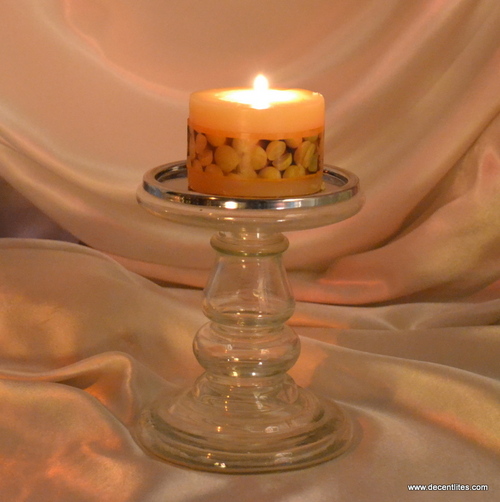 CANDLE VOTIVE . DECORATIVE CANDLE HOLDER PILLAR CANDLE VOTIVE .