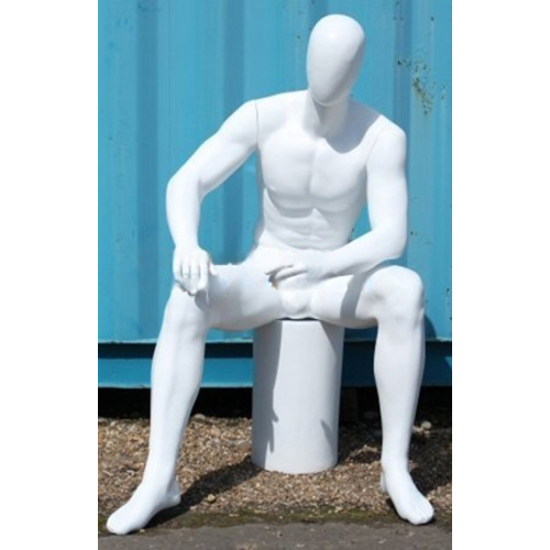 Male Glossy Mannequins - Color: White