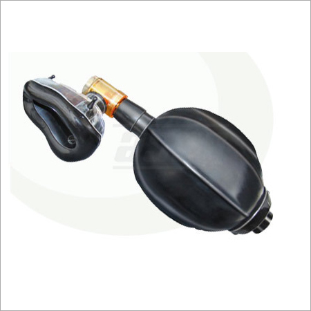 Artificial Resuscitator Black Rubber Adult