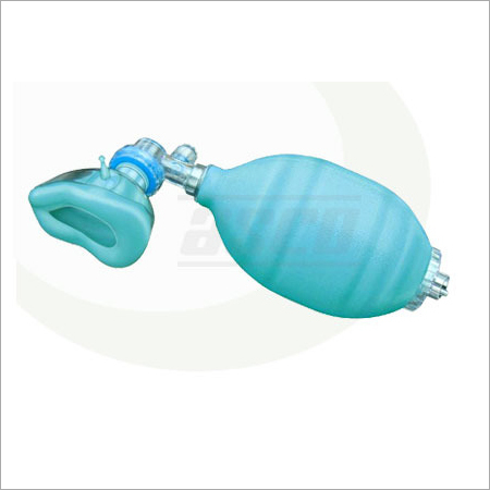 Artificial Resuscitator Silicone (Green) Adult - Silicone, Size 4 Mask, 1600ml Bag, 1.5m Tubing, 2600ml Reservoir | Self-Inflating, Double-Ended