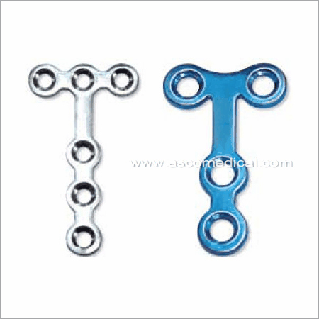 T Shape Plates With Bar 2.0mm - Stainless Steel & Titanium 2+2/3+2/3+3 Holes Durable Design