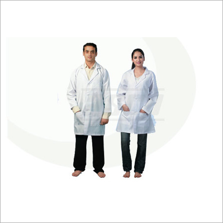 Doctor Coat - Cotton Blend, S-M-L, White | Durable Fabric, Comfortable Fit, Two Pockets, Knee-Length