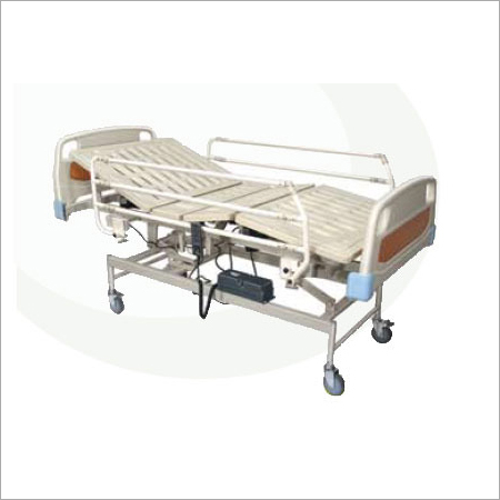 Electric ICU Beds - Mild Steel, 210x90x50-70 cm, Epoxy Coating | Five Electric Functions, Aluminium Safety Rails, Wired Remote Control