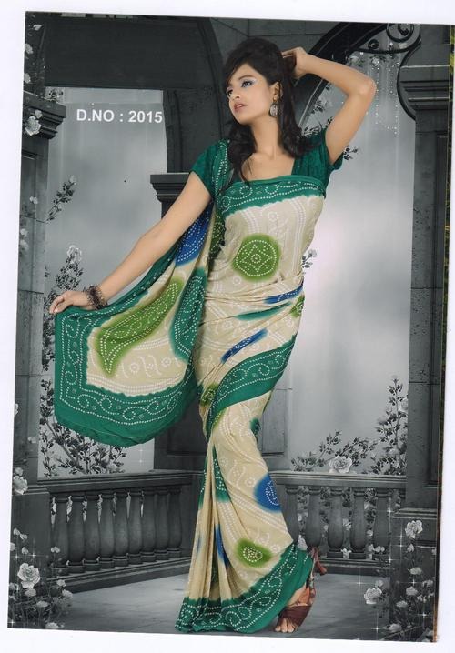 Printed Crepe Sarees