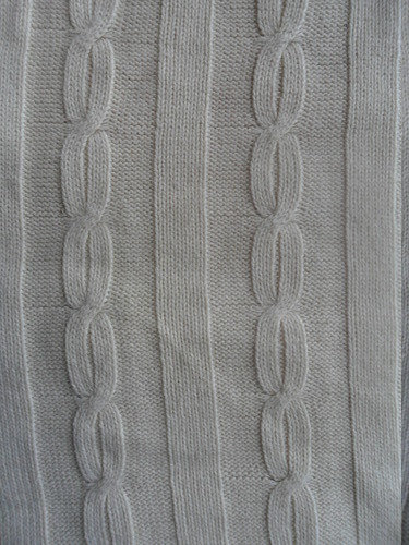 Cable Knit Pattern - Cotton Blend, 150 Cm Width, Off-white | Textured Design, Soft Feel, Durable Knit, Versatile Use